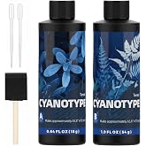 16oz Cyanotype Kit, 3 Tools, Easy-Mix Cyanotype Solution for Fabric &amp; Paper | Nature &amp; Sun Printing Kit, Vivid Blue Prints, Multi-Surface DIY Projects, for Beginners, Families, Artists &amp; Classrooms
