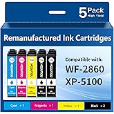 MOGUTOU Remanufactured for 202XL Ink Cartridges Replacement for Epson 202XL Ink Cartridges Multipack T202 XL for Printer WF-2860 XP-5100 (2Black Cyan Magenta Yellow) New Upgraded Chip