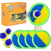 Aunnitery Outdoor Games - Beach Toys, Toss and Ball Set with 4 Paddles and 3 Balls, Perfect Yard Games Sets, Playground Sets for Backyards Easter Birthday for Kids/Adults/Family