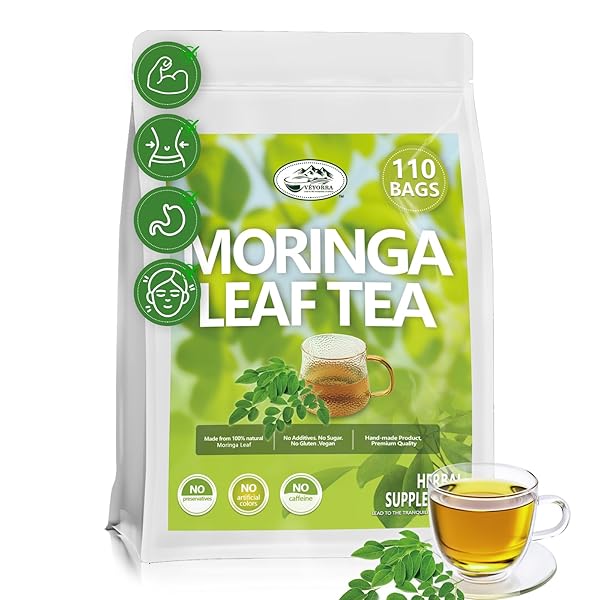 PREMIUM 110 MORINGA LEAF TEA BAGS, 100% PURE...