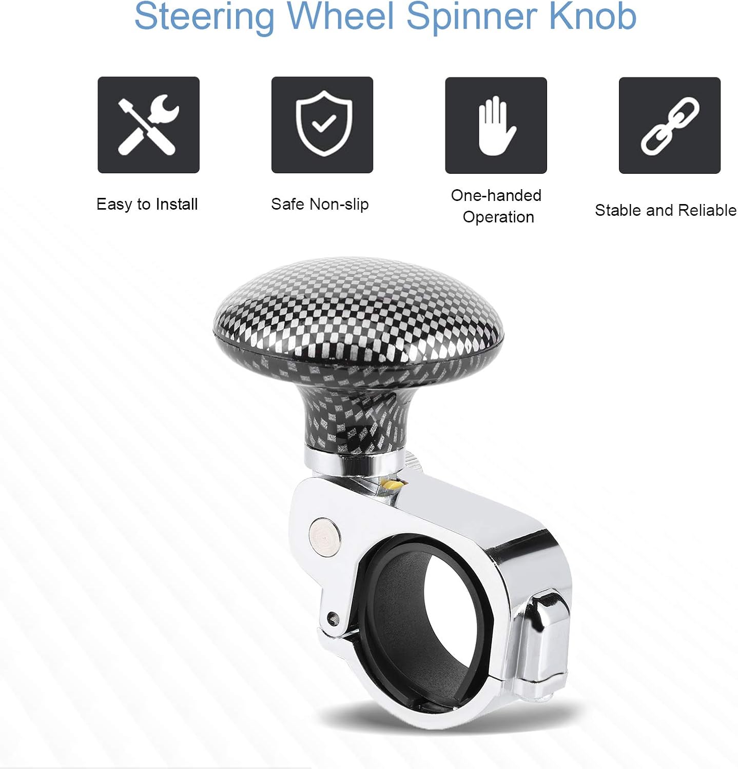 Car Steering Wheel Knob, Universal Steering Wheel Turning Knob, Carbon Fiber Construction - Image 5