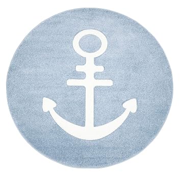 Kinder Zimmer Teppich Mit Herz Sterne Wolken Anker Designs Rund