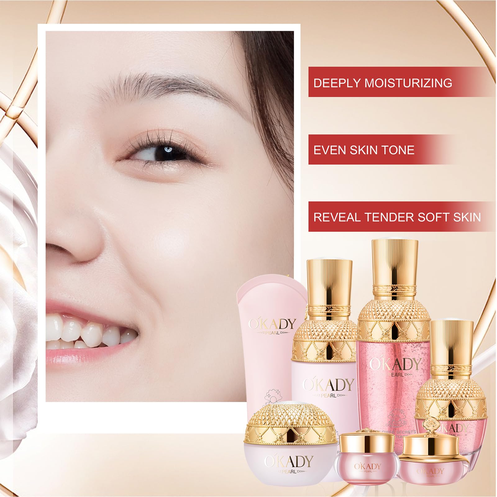 AESTHTANY 7-In-1 Anti-Aging Skin Care Set For Women Skincare Set Gift Set Birthday Gift Mother's Day Gift Valentine's Day Gift