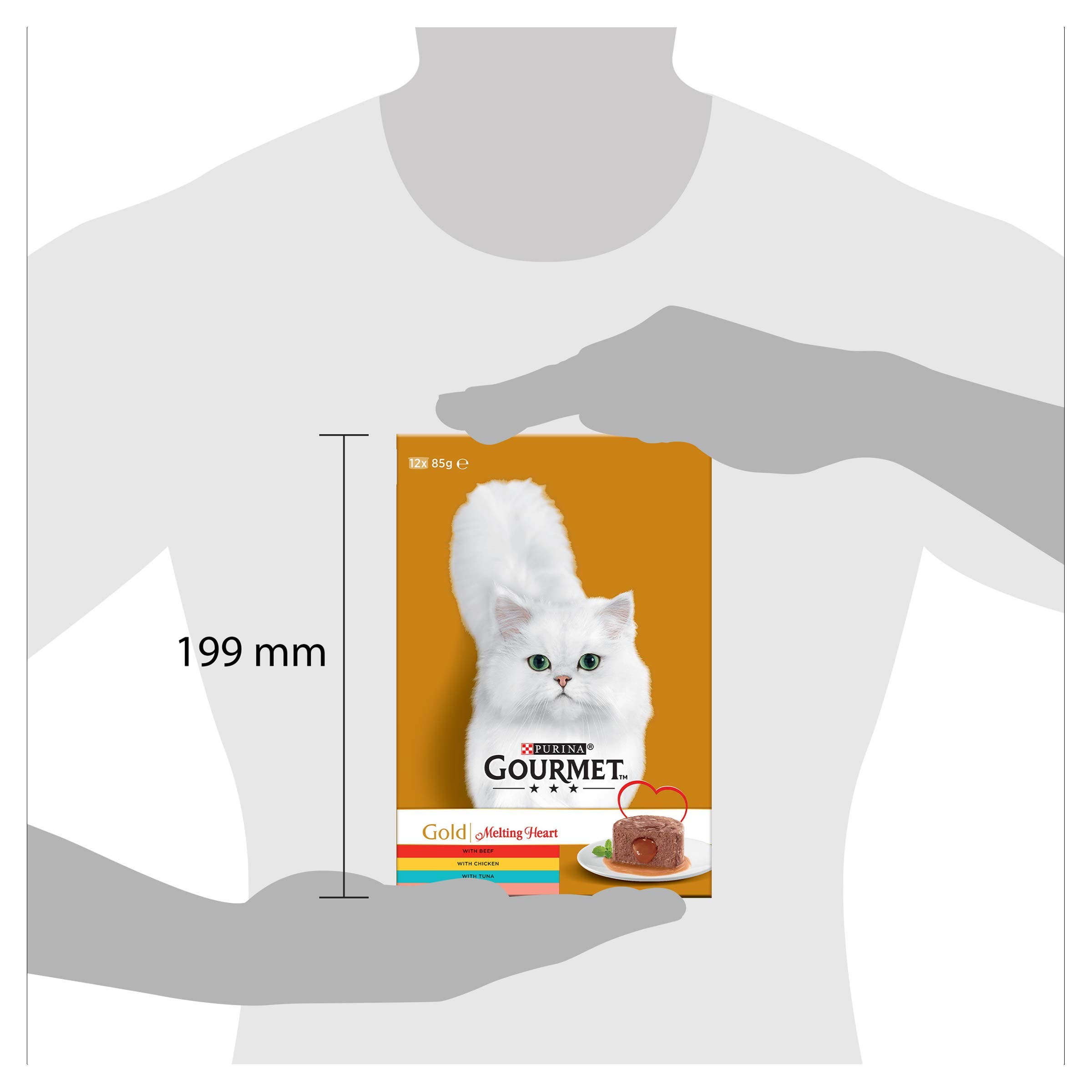 gourmet melting heart cat food