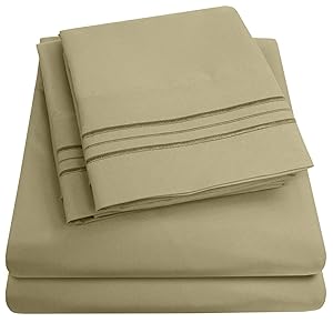 1500 Supreme Collection Extra Soft Full Sheets Set, Sage - Luxury Bed Sheets Set with Deep Pocket Wrinkle Free Hypoallergenic Bedding, Over 40 Colors, Full Size, Sage