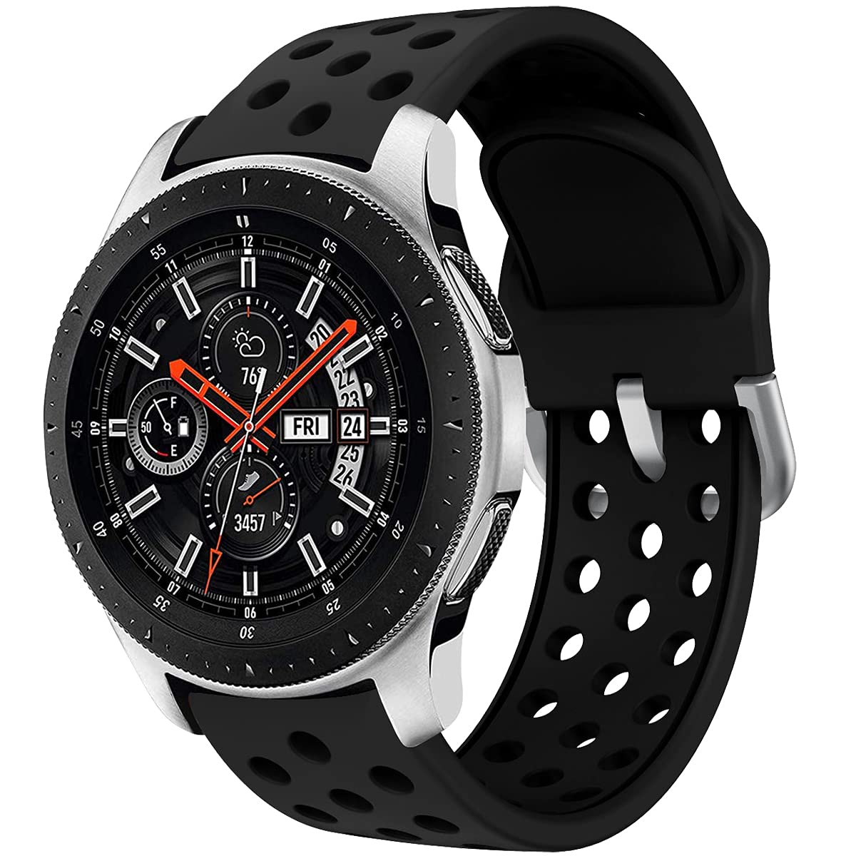 Syxinn Compatible for 22mm Strap Galaxy Watch 3 45mm/Galaxy Watch 46mm/Gear S3 Frontier/Classic Straps Band Silicon Wristband Bracelet for Moto 360 2nd Gen/Huawei GT 2 46mm