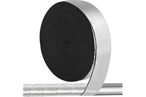 MYFAMIREA 2IN x 33FT Outdoor Pipe Insulation Wrap, Pipe Insulation Foam Tape, Self-Adhesive Insulating Foam Tape for Winter Freeze Protection for Cold and Hot Water Pipes, Reduce Heat Loss