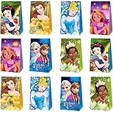 CICICO 12Pcs Princess Themed Party Gift Bags Goodie Bags for Princess Birthday Decorations Party Supplies