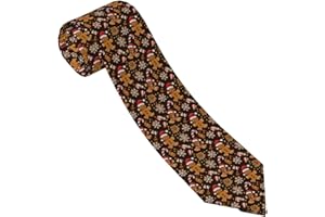 Novastar Ties for Men - Comfort Christmas Gingerbread Man Print Men'S Neckties for Business Wedding Father's Day Birthday
