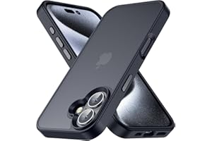 Yriklso for iPhone 16 Case, Shockproof for iPhone 16 Phone Case, Military Grade Drop Protection, Protective Hard Back Slim Cover, Black