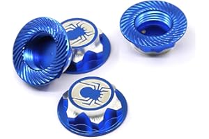 Dantenron 4PCS RC 17MM Hex Wheel Nut Dustproof Anti-Skid Mount Cap CNC Aluminum Compatible with 1/8 Buggy Off Road Monster Truck Car Traxxas X-Maxx Summit E-Revo HPI HSP Losi Kyosho Tamiya (Blue)