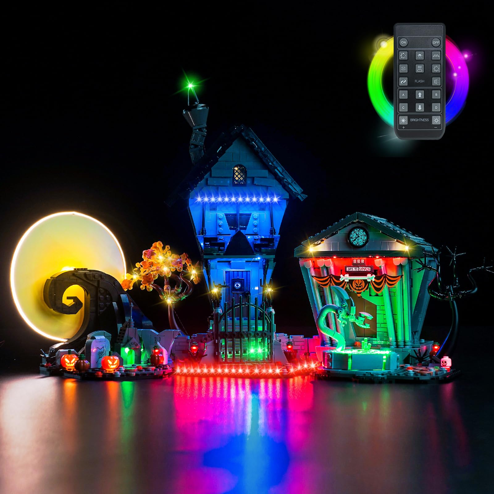 Remote Control Light Kit Compatible with Lego Tim Burton's The Nightmare Before Christmas 21351 (No Model), Led Light Set for Tim Burton's The Nightmare Creative Toys — image 1