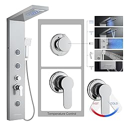 TSIBOMU 5 in 1 Shower Panel Tower System with LED