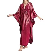 Bsubseach Kaftan Dresses for Women Sparkly Glitter Batwing Sleeve Kaftan Cover Up Beach Maxi Dress Loungewear