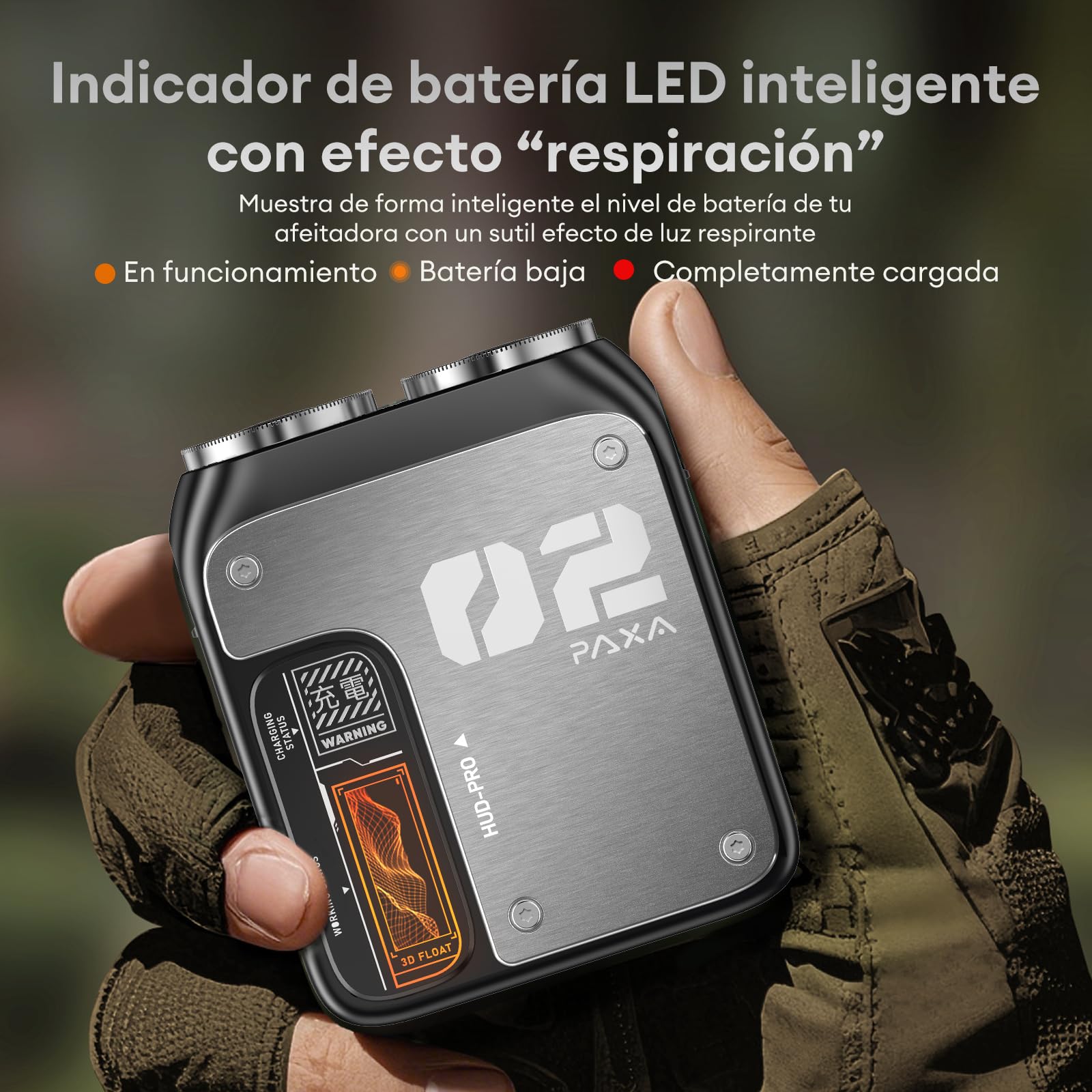 PAXA T01 Rasierer Herren Elektrisch,9000 U/Min Kompakter Elektrorasierer,IPX7 Rotationsrasierer Mini Rasierer Herren Nass-&Trockenrasur,Magnetische Kappe,USB-C Aufladbar Für Zuhause,Auto,Reise,Grigio 7
