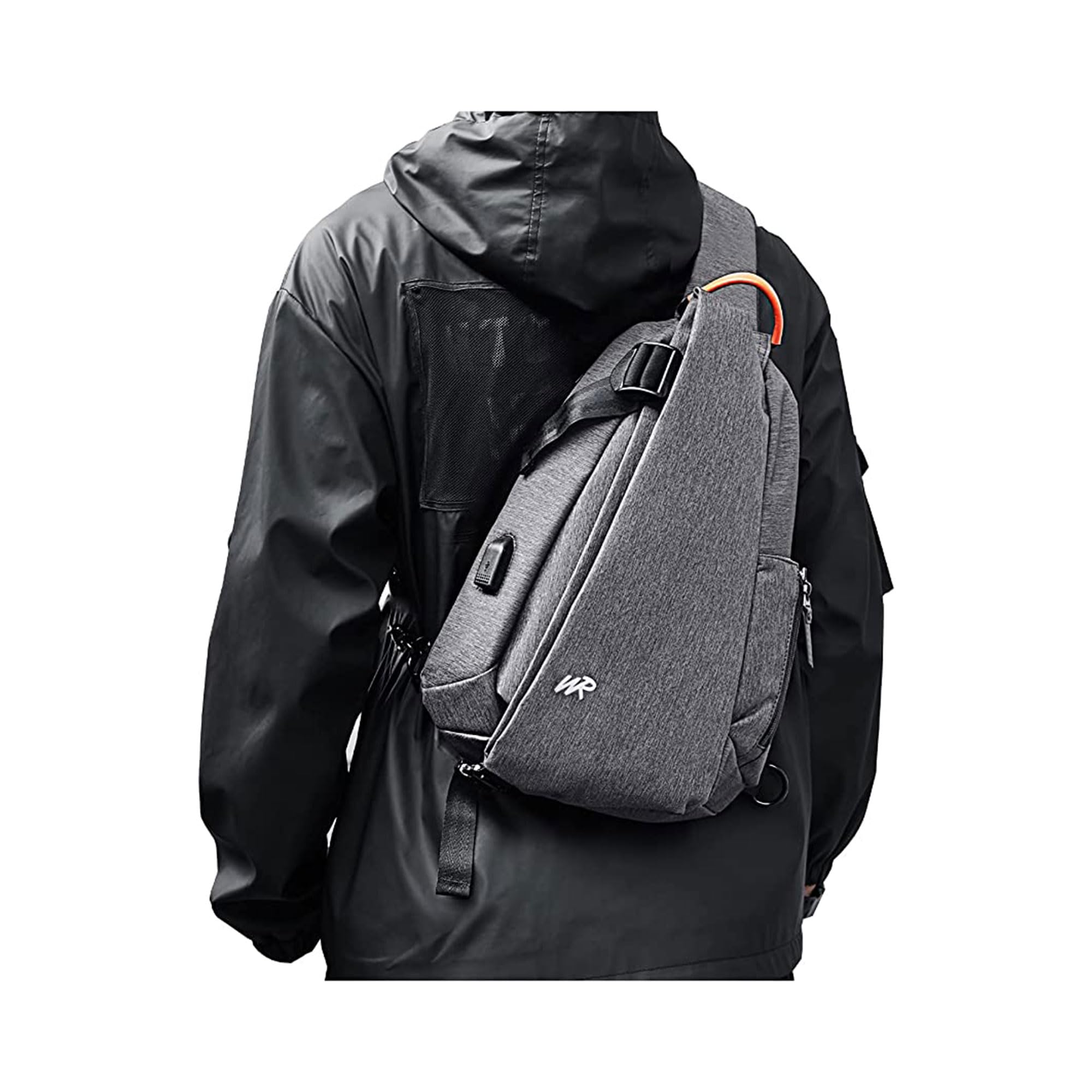 Photo 1 of Sling Bag for Men Women, Mini Anti Theft One Strap Motorcycle Backpack Sling Chest Bag for Swimming Diving Outdoor Sports Grey