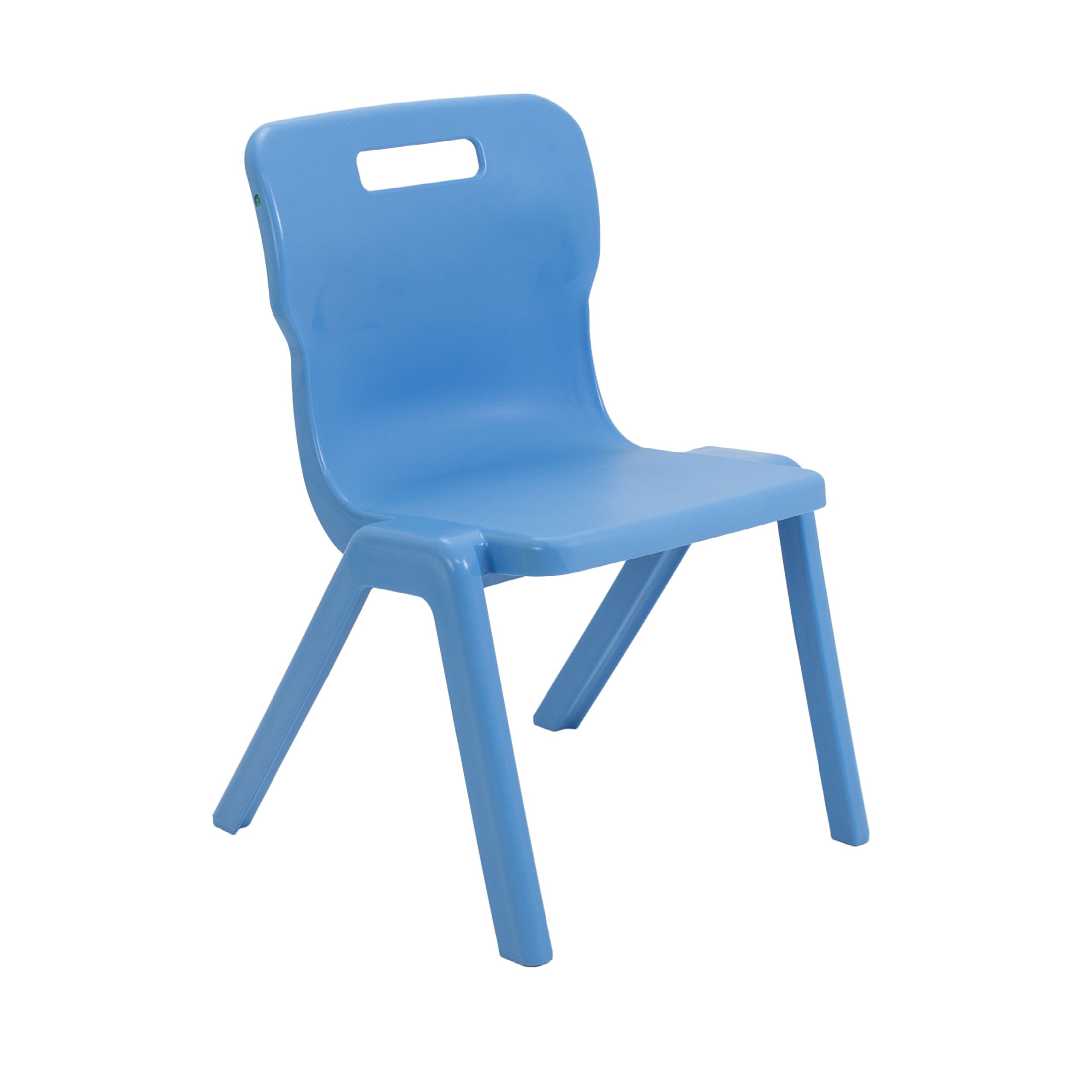 Titan One Piece Classroom Chair, Plastic, Sky Blue, Size 5, Ages 9-13 Years