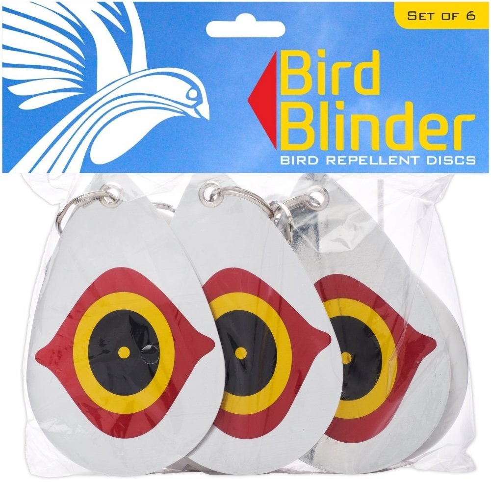 Bird Blinder Bird Repellent Diverter Discs Pest Deterrent (Set of 6)