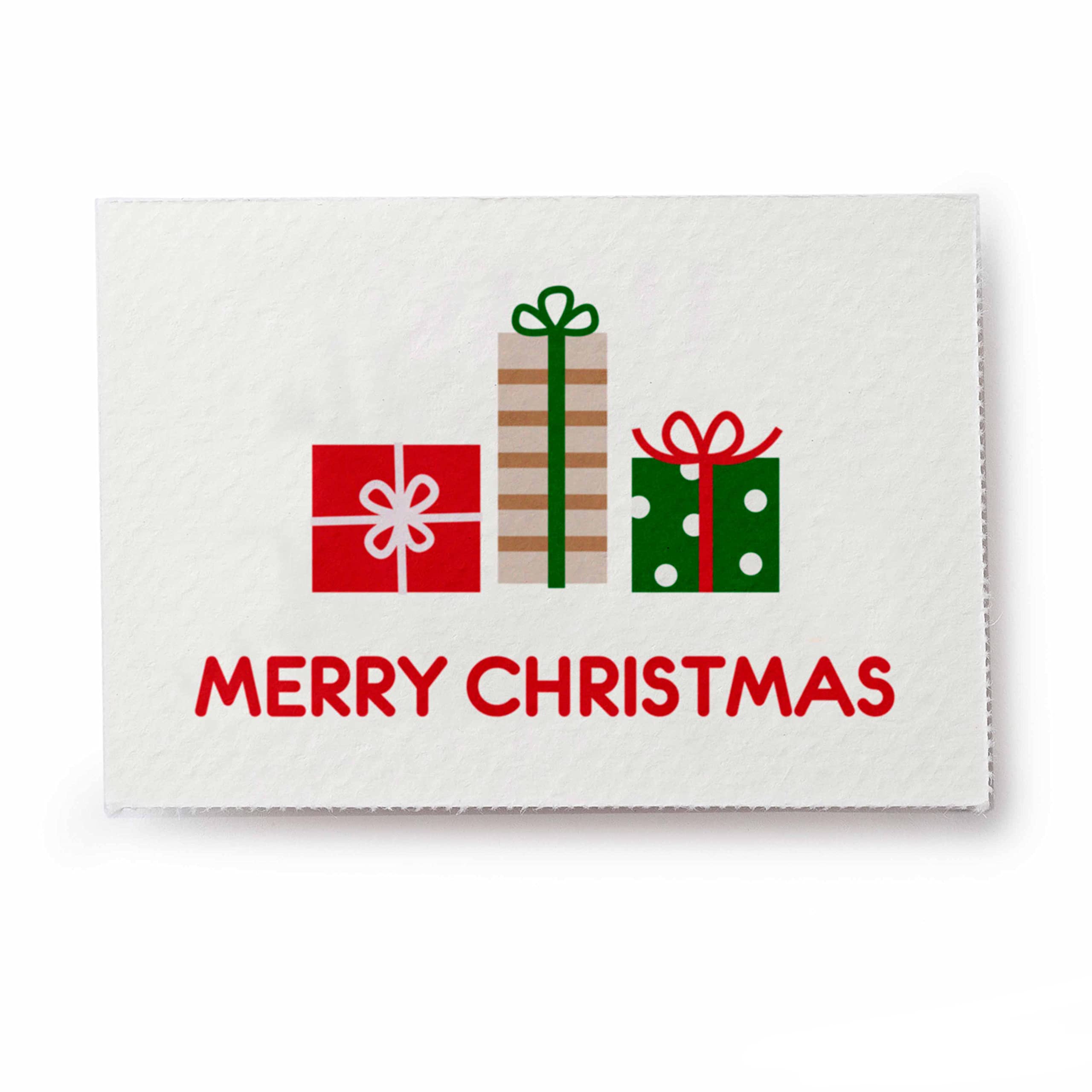Mopec NX4.3 Pack of 5 Sheets of 36 Merry Christmas Cards with Gifts 5 x 3.5 cm, White