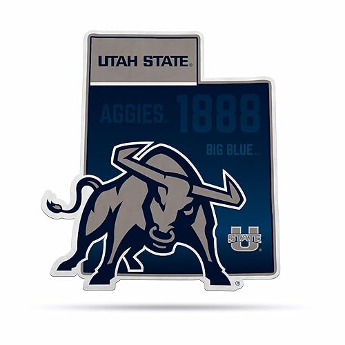 Rico Industries NCAA Utah State Aggies State Shape Shape Cut Pennant - Home and Living Room Décor - Soft Felt EZ to Hang