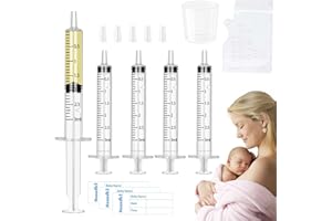 AOAODBU ﻿Colostrum Collector Kit Include 50pcs 3ml Sealed Breast Milk Collector No Needle Colostrum Syringes 5 Breastmilk Storage Bags and 1 piece 30 ml measuring cup with 50 Stickers