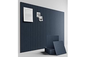 Fluxynara Large Felt Bulletin Board 48" X 36" Cork Board Alternative-12 Pack with 70 Safe Removable Adhesive Tabs, Cork Boards for Walls Cork Board for Home Office Classroom Pin Board (Denim Blue)