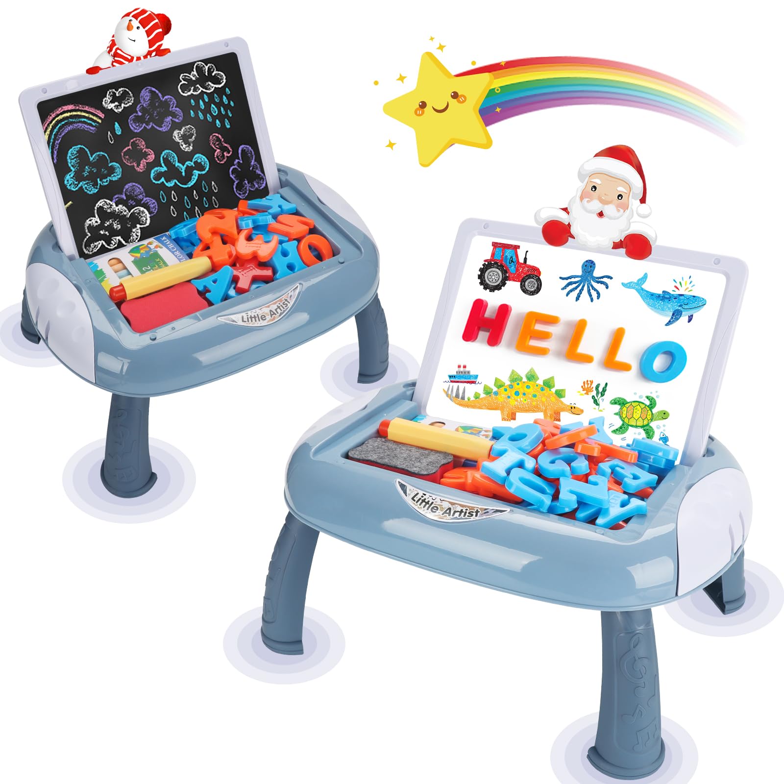 Photo 1 of Cokzer Toys for 1-2 Year Old Boys, Toddler Boy Toys with Magnetic Letters and Numbers, Learning and Educational Toys for 1 2 Year Old, Boys Birthday (Blue)