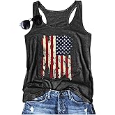 MQSVPUT Womens Tank Tops Summer Racerback Graphic Tanks Beach Vacation Tops Loose Running Athletic Sleeveless Shirt Cami
