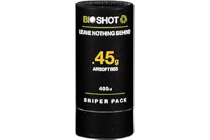 Biodegradable Airsoft BBS - Super Slick Seamless Sniper Weight Competition Match Grade for All 6mm Airsoft Guns and Accessories (400 Round Sniper Pack, White) by Bioshot