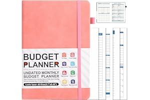 Nature Pulito Budget Planner Book, Undated Monthly Budget Book & Expense Tracker Notebook, 12-Month A5 Finance Organizer to Take Control of Your Money & Manage Finances Effectively