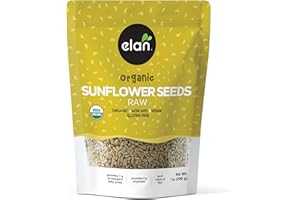 Elan Organic Raw Sunflower Seeds, 7.1 oz, Unsalted Kernels, Shelled Seeds, No Shell, Non-GMO, Vegan, Gluten-Free, Kosher, All Natural Snacks & Toppings