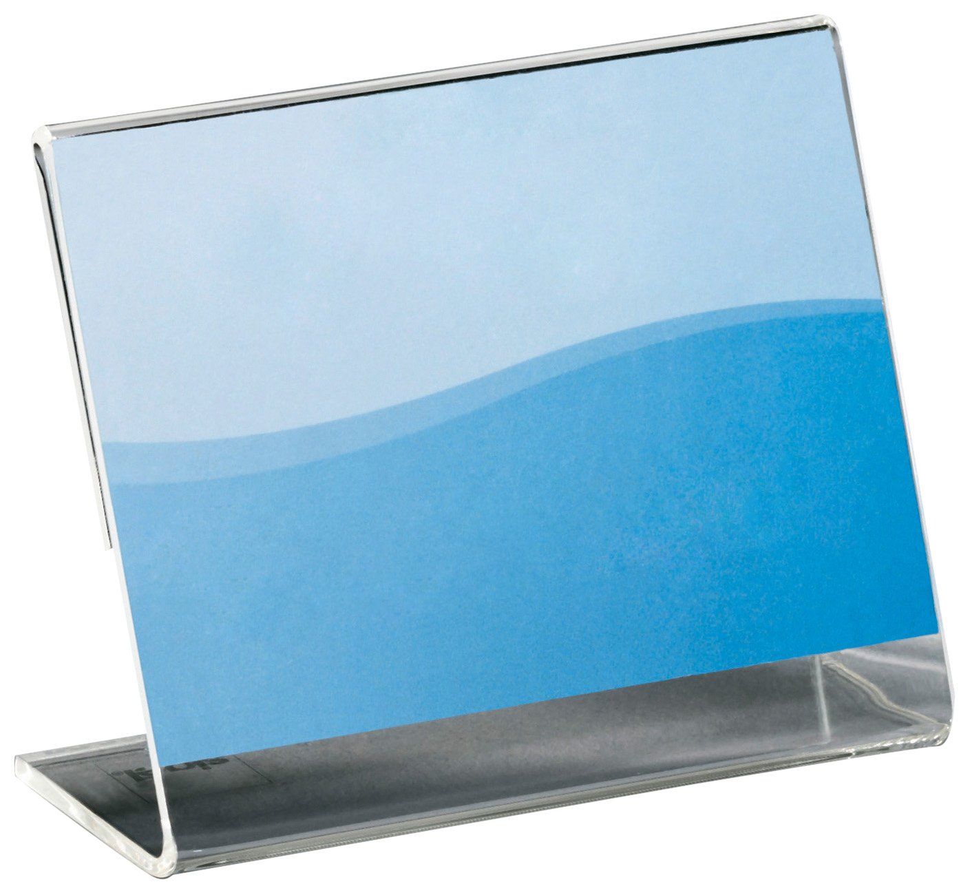 SIGEL PA103 Sign Holder, slanted, for A8 landscape, single-sided presentation, acrylic, transparent, 10 Pieces — image 1