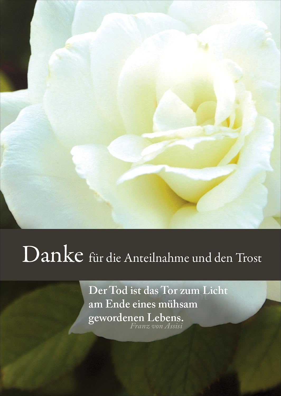 Danke Fr Die Anteilnahme Und Den Trost Dankeskarte Trauer