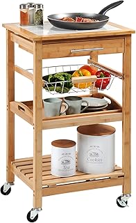 Kesper Küchenwagen, 25776 13, aus Bambus, Maße: B 49 x H 81 x T 38 cm