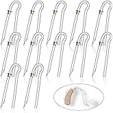 12 Pcs Hearing Aid Tubes 3.5 x 2 mm | Preformed Bte Ear Mold Tubing, Hearing Aid Replacement Tube, with Gold Lock Amplifiers Ear Tubes