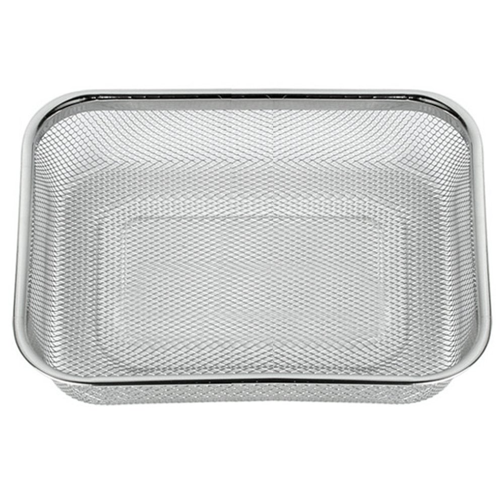 Space Home - Stainless Steel Fine Mesh Strainer - Kitchen Colander Strainer - Rectangular Sieve with Fine Mesh