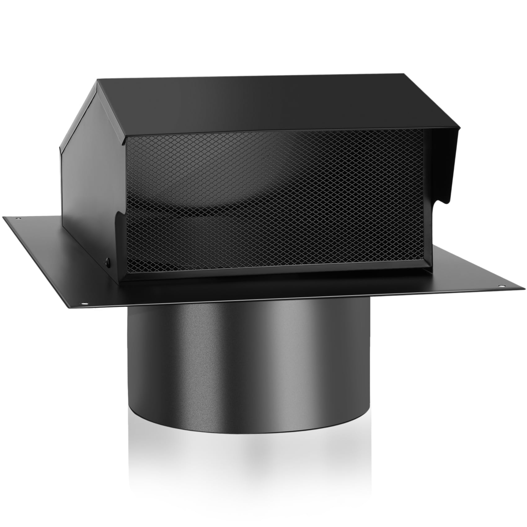 Photo 1 of 6Inch Roof Vent Cap with Wind Damper and Mesh to Provide Flow of Fresh Air and Keep Critters Out,6 Inch Roof Exhaust Vent, Black