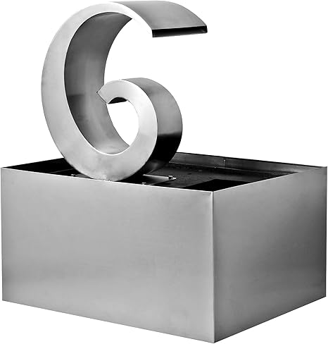 Bella Casa Garten Brunnen Springbrunnen Zimmerbrunnen Fontana Lumaca Edelstahl Wasserfall Kugel Gartenbrunnen Wasserspiel Mit Pumpe Multicolor Led 25 X 35 X46cm Amazon De Garten