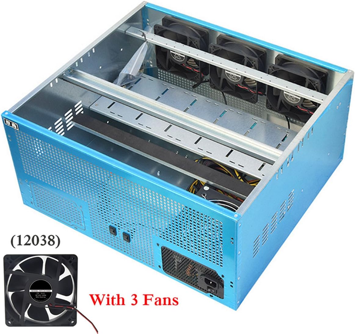 QUAKOI Miner Mining Rig Frame Miner Frame Case for 6-8 GPU(Type 2)