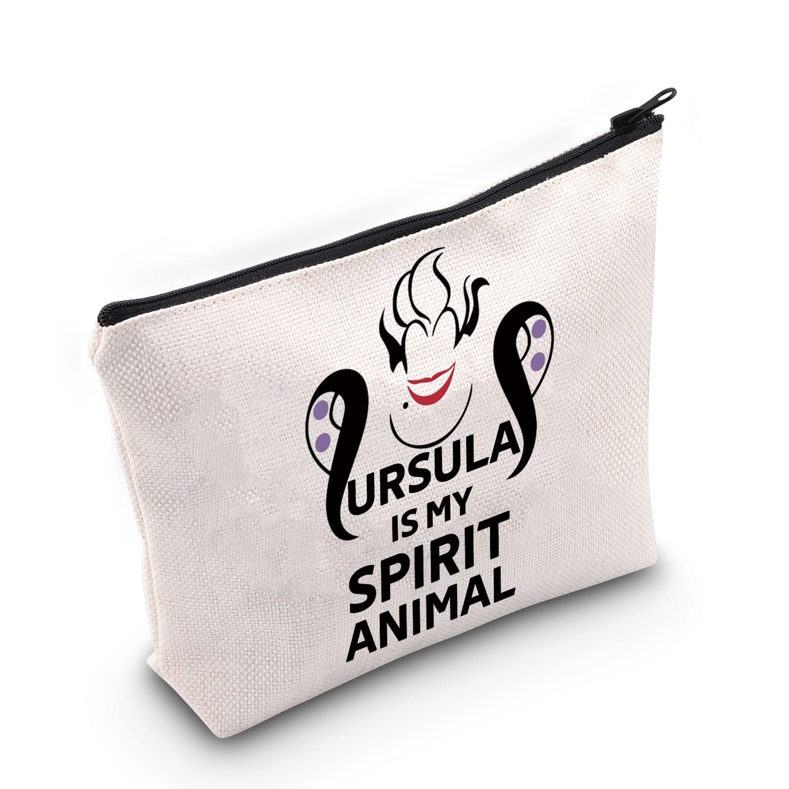 LEVLO Villains Ursula Cosmetic Make Up Bag Sea Witch Fans Gift Ursula Is My Spirit Animal Zipper Pouch Bag For Women, Ursula Spirit Animal, Cosmetic Bag — image 1
