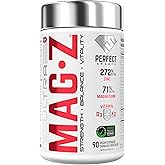 PERFECT SPORTS Ultra MAG-Z - Zinc Magnesium Supplement | Multi-Form Magnesium Blend, Zinc, Methylated Vitamin B6 (P5P) | Deep