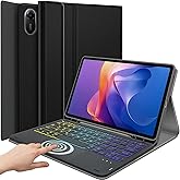 DKAHOEE Backlit Touchpad Keyboard Case for Xiaomi Redmi Pad 2 2025 11 Inch, 3-Zone Rainbow Backlit Wireless Keyboard with Slim Stand Cover Case for 11&rdquo; Xiaomi Redmi Pad 2 2025 Released