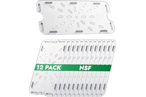 CURTA 12 Pack Plastic Drain Shelf for 1/3 Size Food Pan, Clear, for Kitchen Hotel Restaurant, NSF Listed