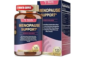 TOTARIA 40-in-1 Menopause Supplements for Women, Multibenefit & Complete Black Cohosh for Hot Flashes, Night Sweats & Hormone Balance, w/ Probiotics, DIM, Vitex, Dong Quai, Red Clover and More, 120 Vegan Caps