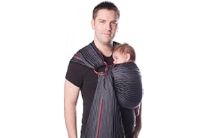 CHIMPAROO Ring Sling Baby Wrap Carrier - 100% Organic Cotton Baby Carrier Newborn to Toddler - Comfortable & Adjustable Baby 