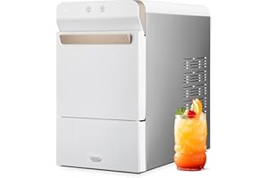 Gevi Household V2.0 Countertop Nugget Ice Maker | Self-Cleaning Pellet Ice Machine | Open and Pour Water Refill | Stainless S