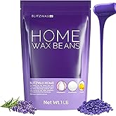 BLITZWAX Lavender Hard Wax Beads for Hair Removal - 1lb Coarse Hair Formula - Painless Wax for Sensitive Skin, Face, Full Body, Bikini - At-Home Waxing Beads for Women Men