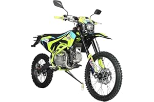 X-PRO 150 Dirt Bike Storm DLX 150 4-Speed Manual Transmission with All Lights, Electric/Kick Start, Big 19"/16" Tires!