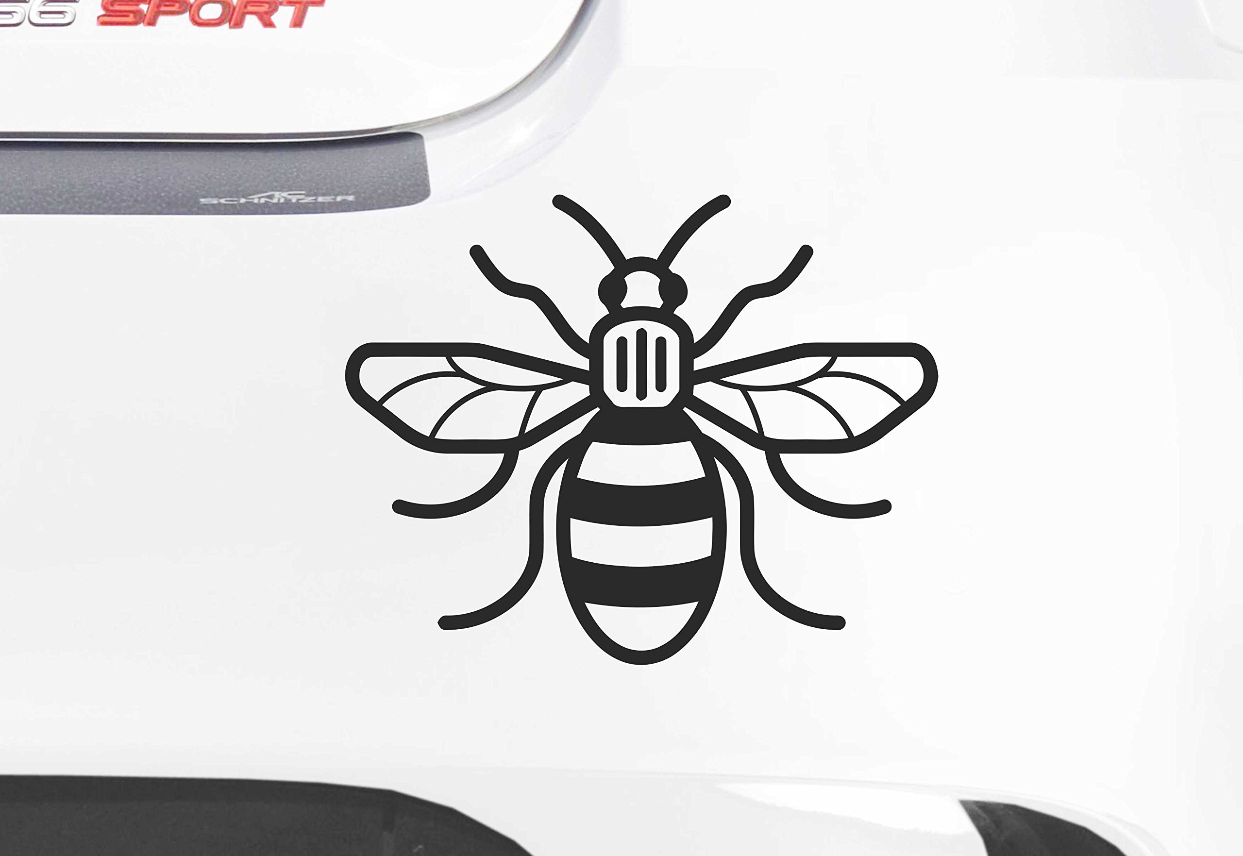 Level 33 Manchester Bee - Vinyl Decal - #WeStandTogether - Car Windows, Bodywork, Laptops, Walls (Black)