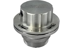 Flow Security Systems | Vented Locking Fuel Tank Cap | For Transfer Tanks & Above Ground Commercial Tanks | Prevents Theft & Fuel Vandalism | Secures Fuel Tanks | FSS 377M | Male 2" Std Thead